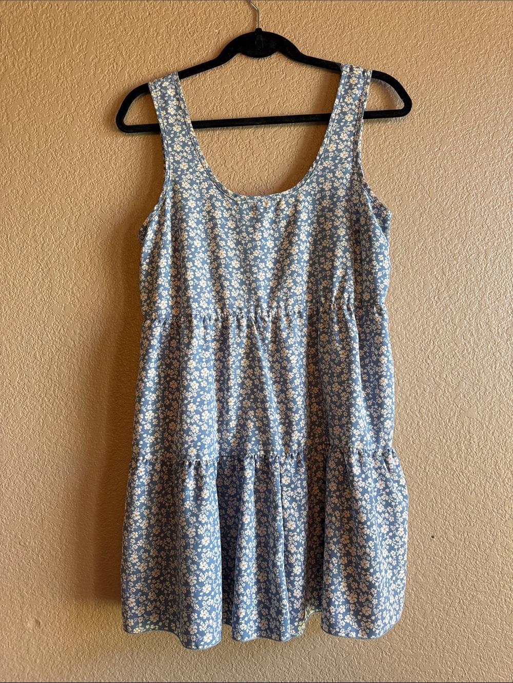 Altard state Blue Floral Tiered romper
